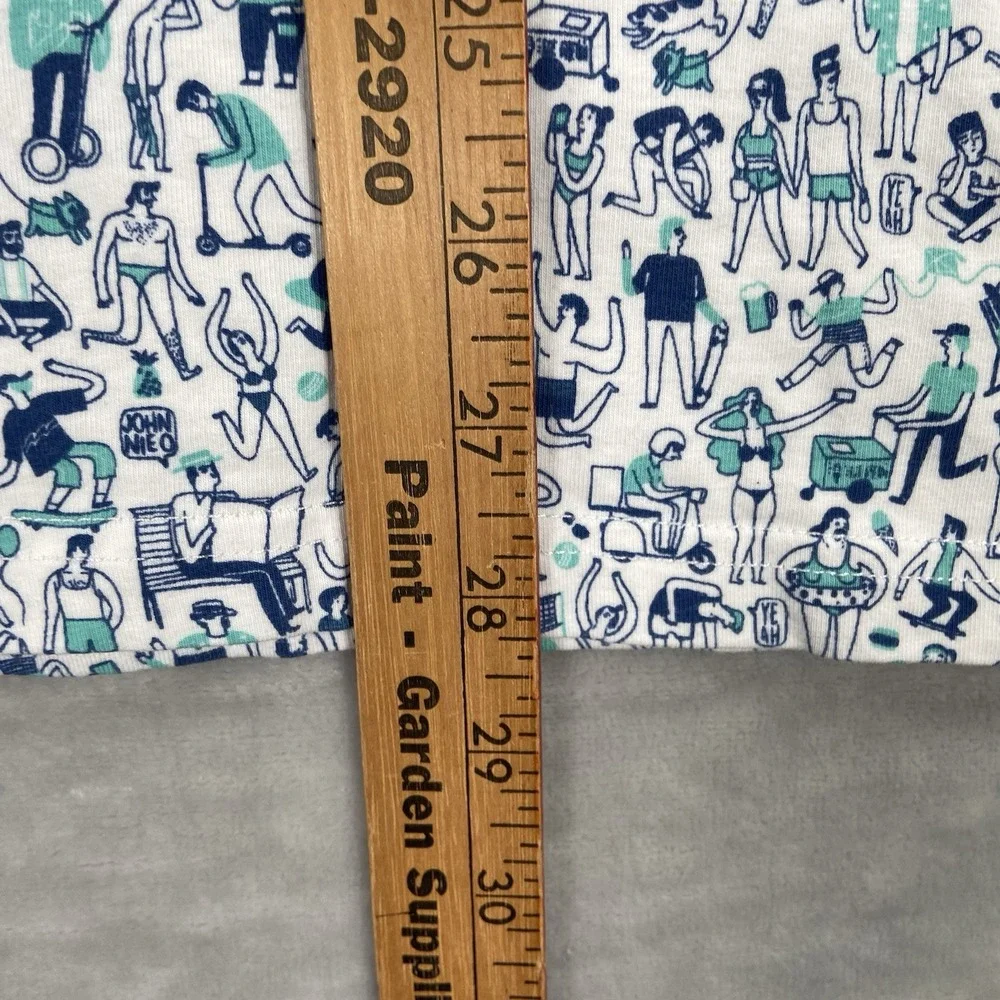 Johnnie-O Shirt men's Medium Polo Golf Pullover Beach Beer Surf Skater AOP Print
